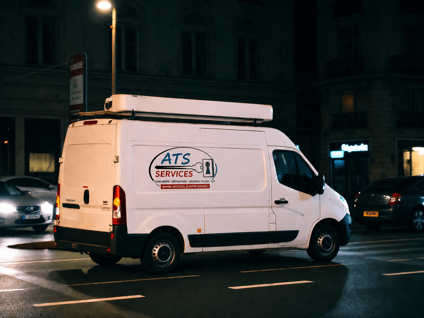 Camion Ats Services Camion société ATS Service Spécialisé dans les ouvertures de portes en urgence et réparation électrique